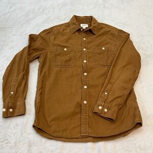 SONOMA Goods‎ For Life Mens Corduroy Button Down Shirt Long Sleeve Brown Size S